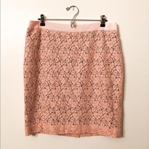 NWOT J. Crew Floral Lace Pencil Skirt